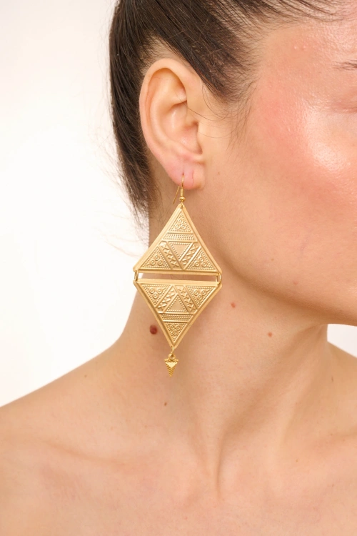 Kiraz Gold Plated Earring