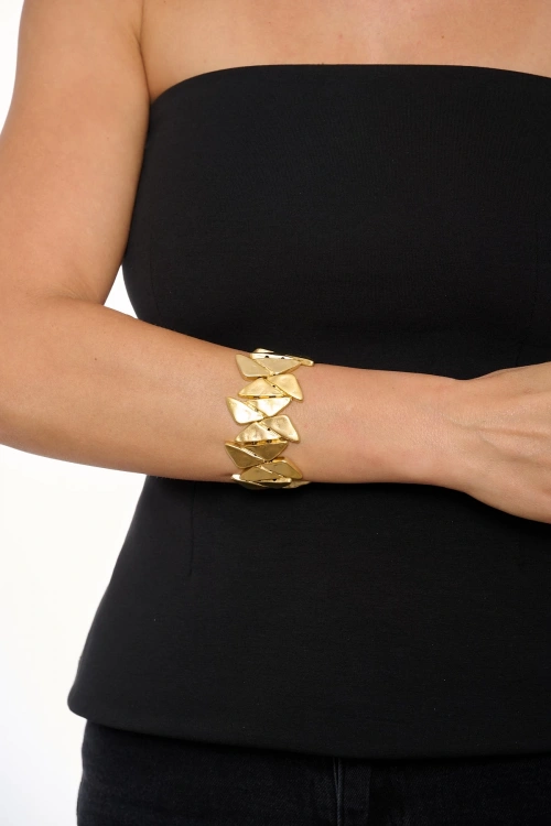 Kiraz Gold Plated Elastic Bracelet