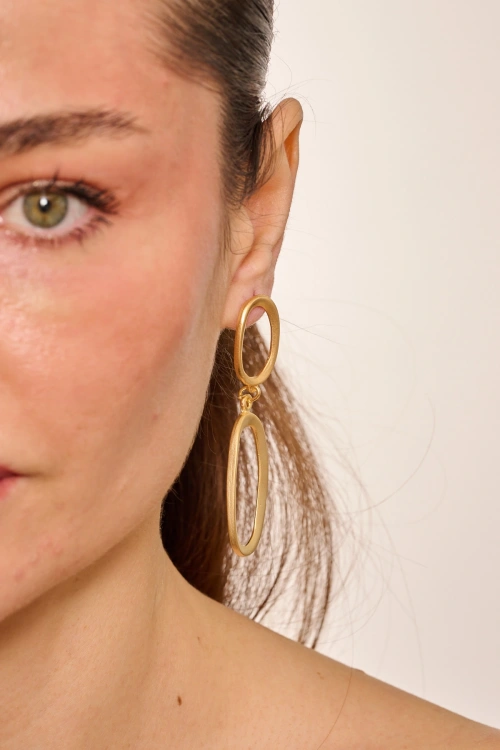 Kiraz Gold Plated Flower Earring