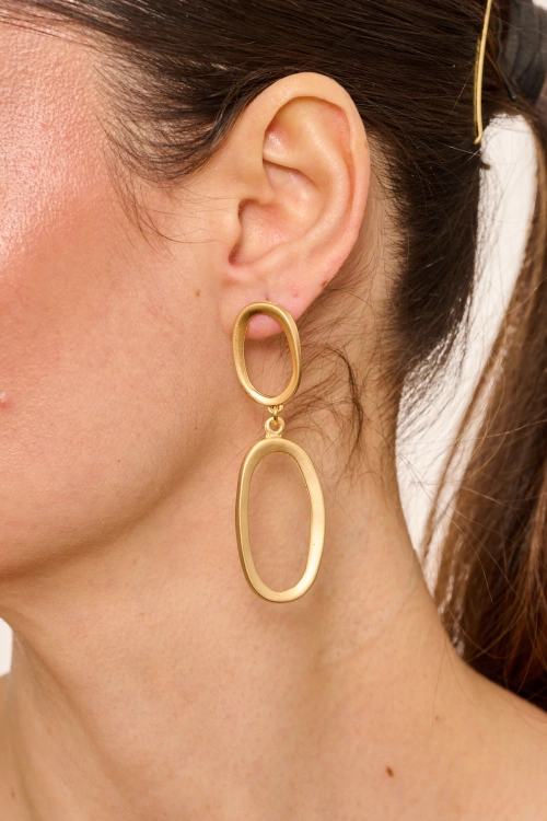 Kiraz Gold Plated Flower Earring