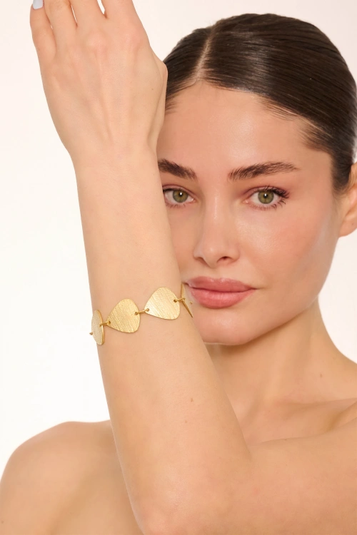 Kiraz Gold Plated Heart Bracelet