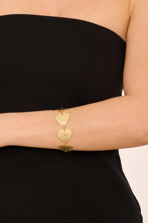 Kiraz Gold Plated Heart Bracelet
