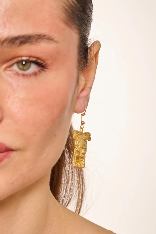 Kiraz Gold Plated Injun Earring