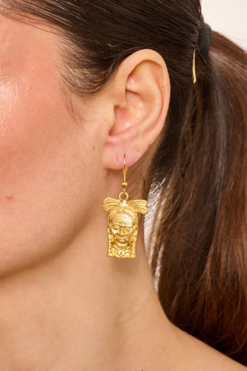 Kiraz Gold Plated Injun Earring