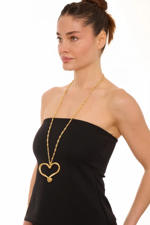 Kiraz Gold Plated Heart Necklace