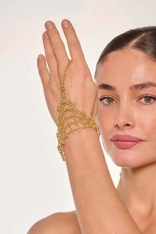 Kiraz Gold Plated Daisy Shahmaran Bracelet