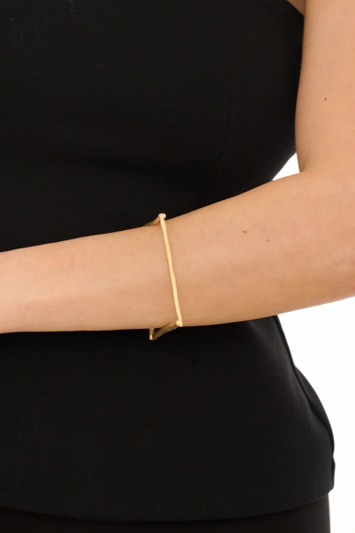 Kiraz Gold Plated Square Bracelet