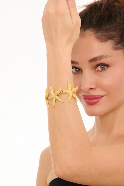 Kiraz Gold Plated Starfish Bracelet