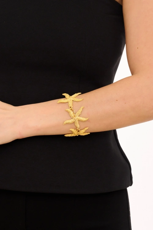Kiraz Gold Plated Starfish Bracelet
