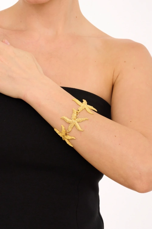 Kiraz Gold Plated Starfish Bracelet