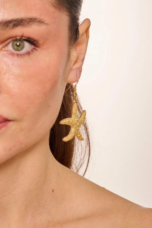 Kiraz Gold Plated Starfish Earring