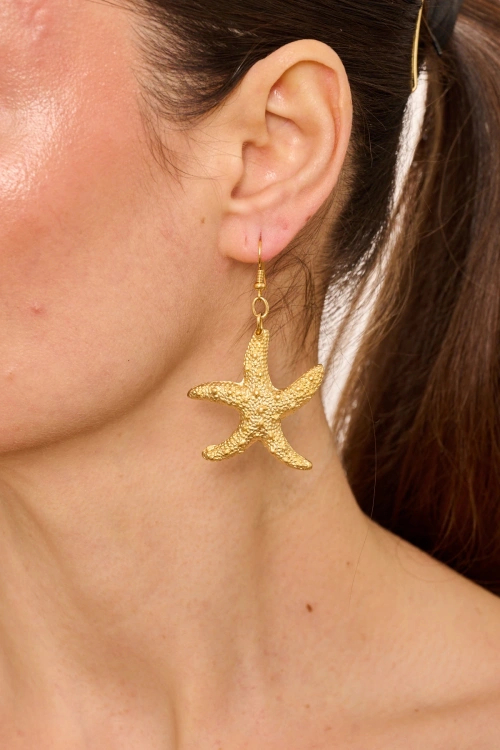 Kiraz Gold Plated Starfish Earring