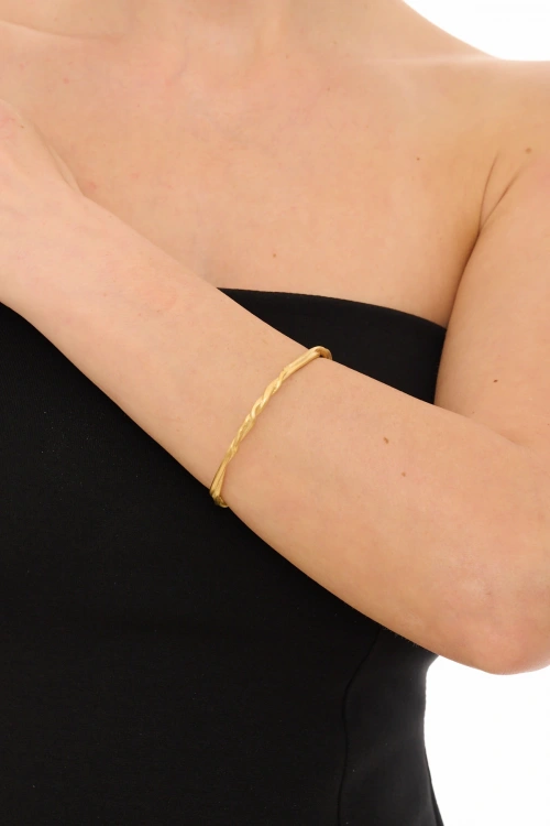 Kiraz Gold Plated Twisted Bracelet