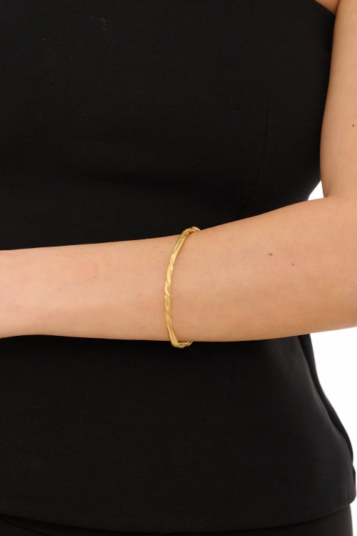 Kiraz Gold Plated Twisted Bracelet