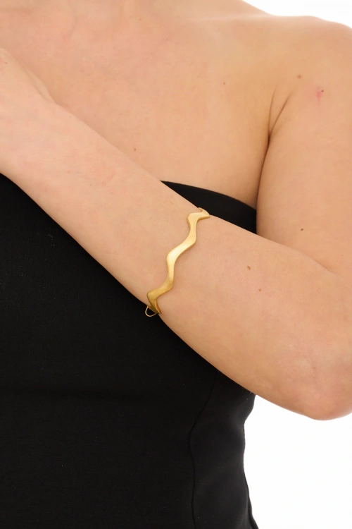 Kiraz Gold Plated Wave Bracelet