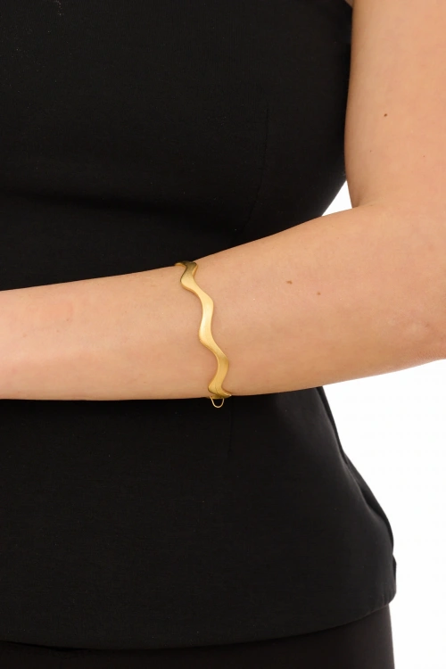 Kiraz Gold Plated Wave Bracelet