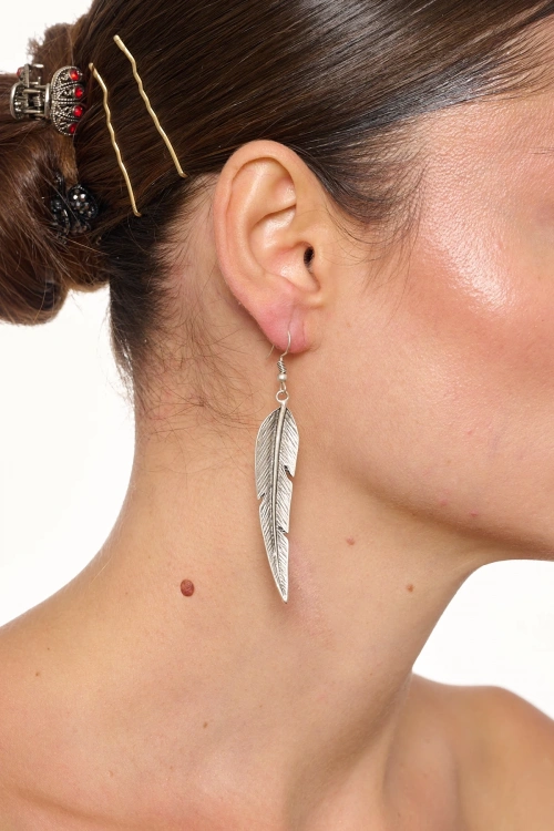 Kiraz Leaf Silver Plated Earring