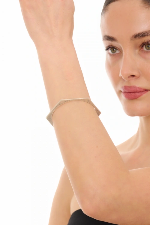 Kiraz Silver Plated Angular Bracelet