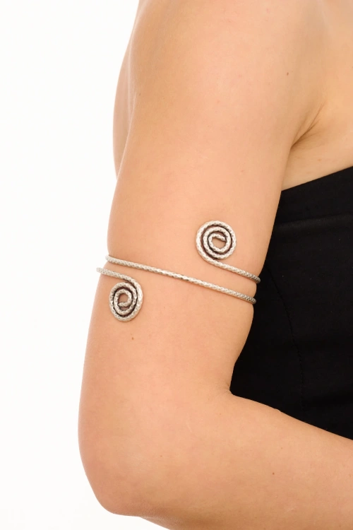 Kiraz Silver Plated Arm Cuff