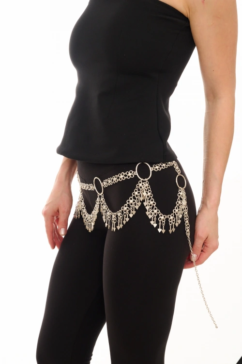 Kiraz Silver Plated Dangling Belt