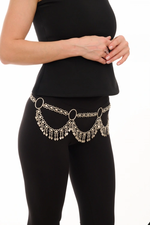 Kiraz Silver Plated Dangling Belt