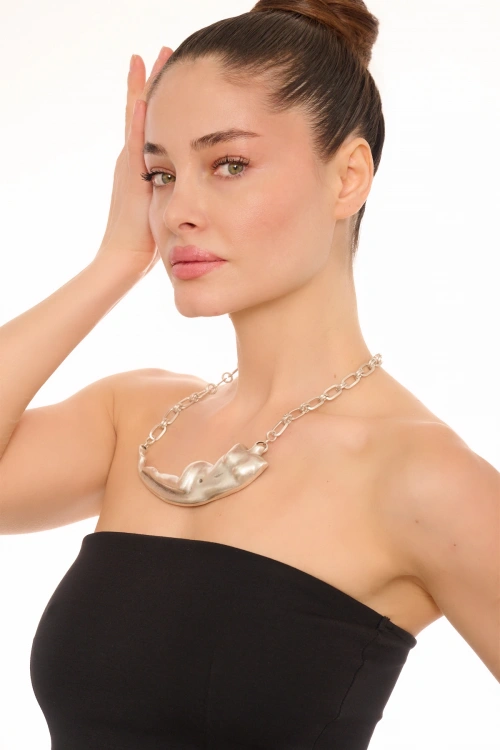 Kiraz Silver Plated Body Necklace