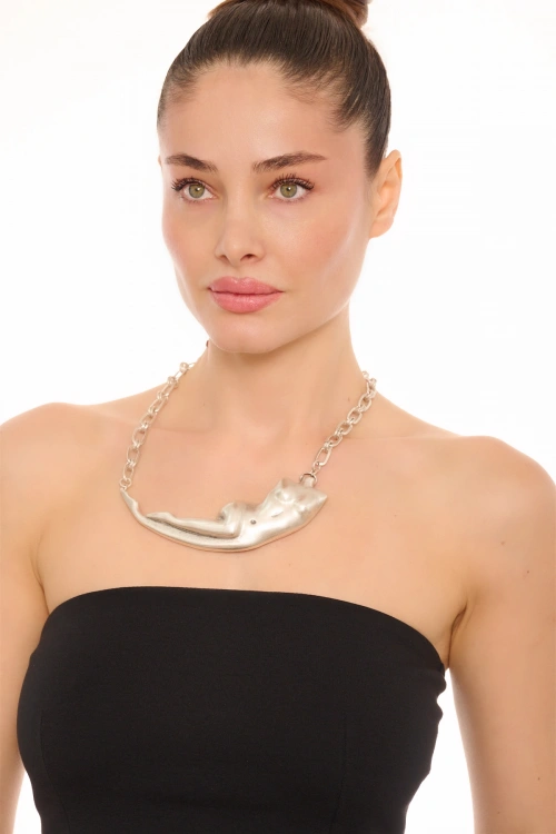 Kiraz Silver Plated Body Necklace