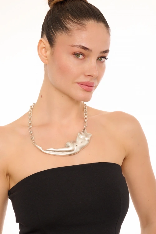 Kiraz Silver Plated Body Necklace