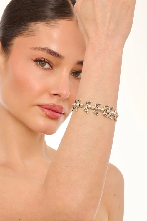 Kiraz Silver Plated Bird Bracelet