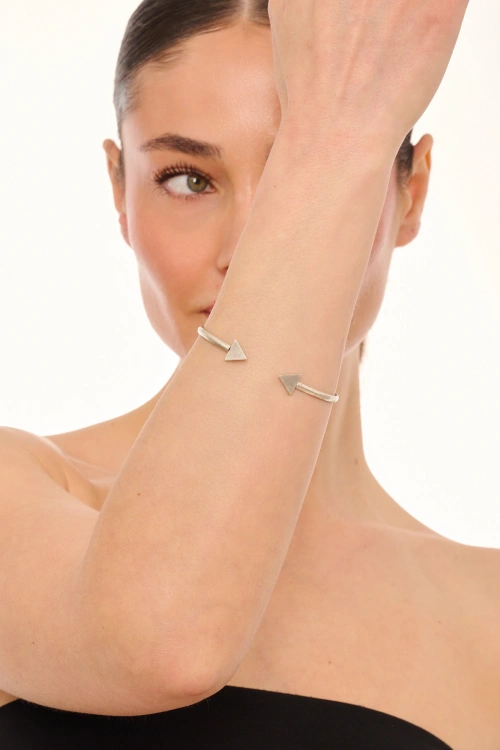 Kiraz Silver Plated Arrow Bracelet