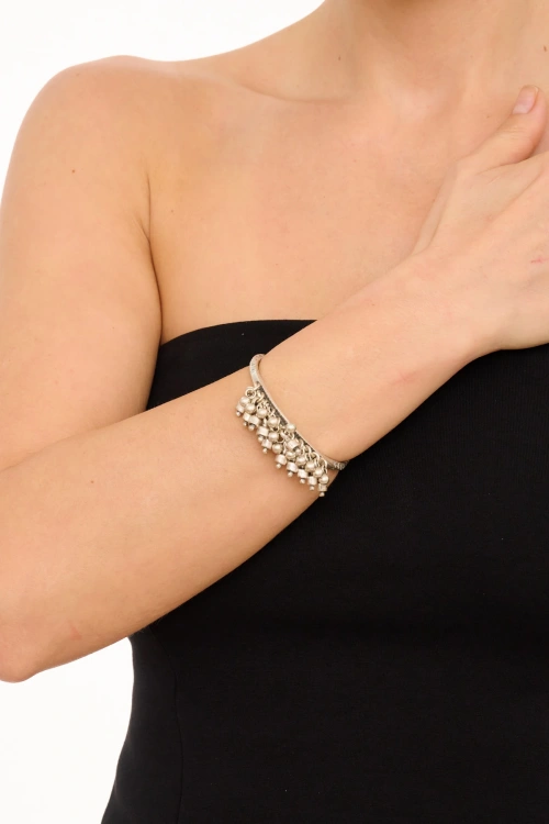 Kiraz Silver Plated Dangling Bracelet