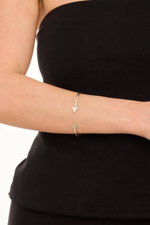 Kiraz Silver Plated Arrow Bracelet