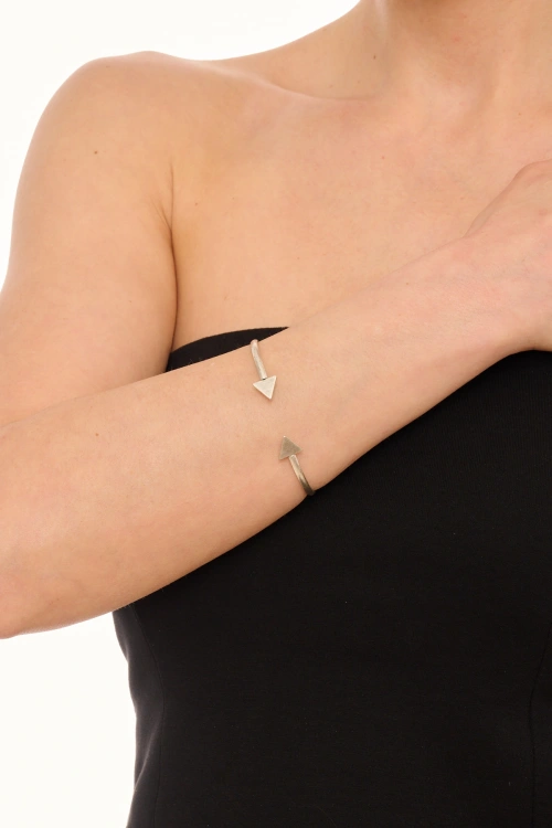 Kiraz Silver Plated Arrow Bracelet