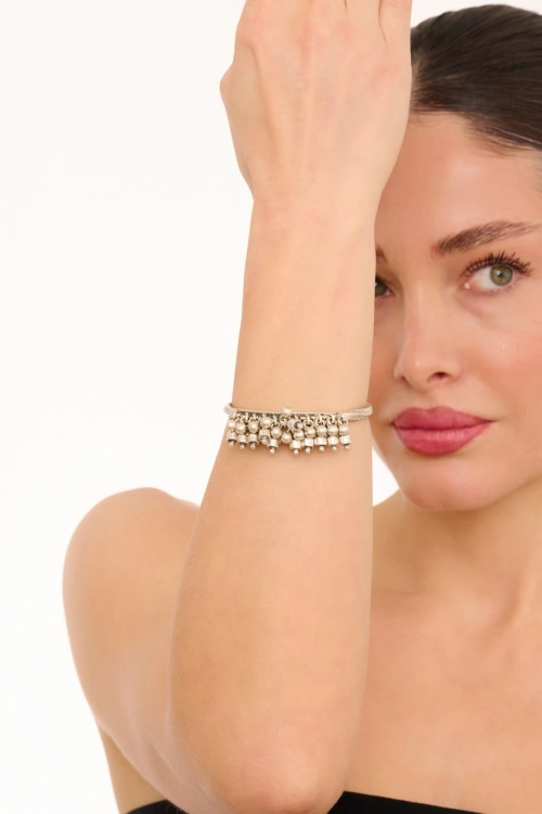 Kiraz Silver Plated Dangling Bracelet