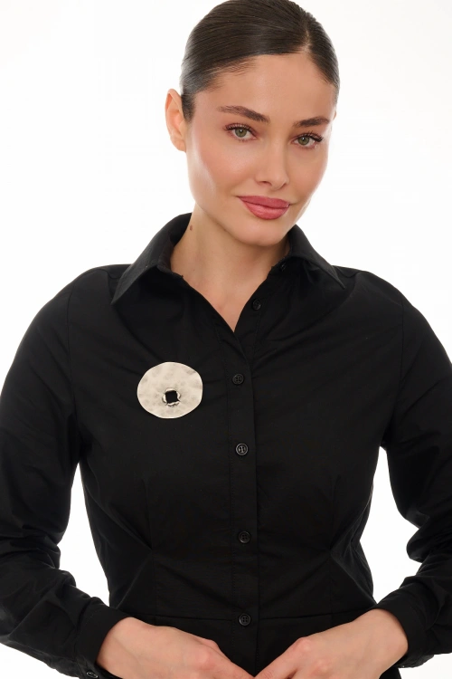 Kiraz Silver Plated Brooch