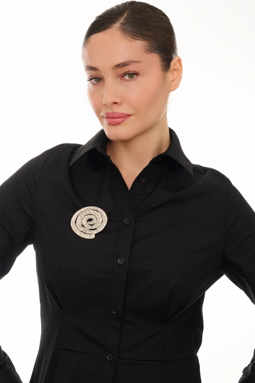 Kiraz Silver Plated Brooch