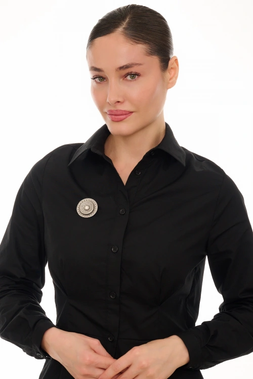 Kiraz Silver Plated Brooch