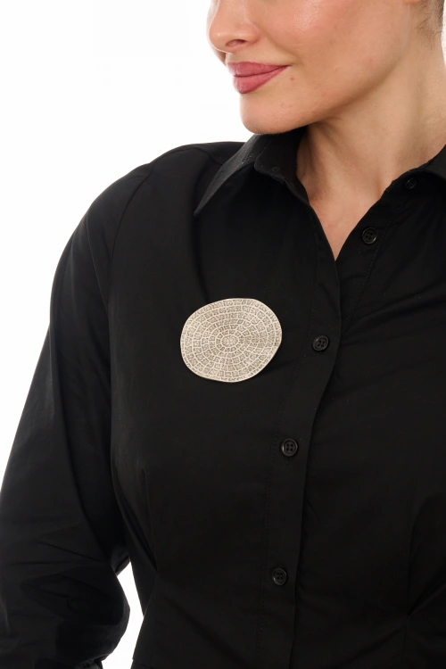 Kiraz Silver Plated Brooch