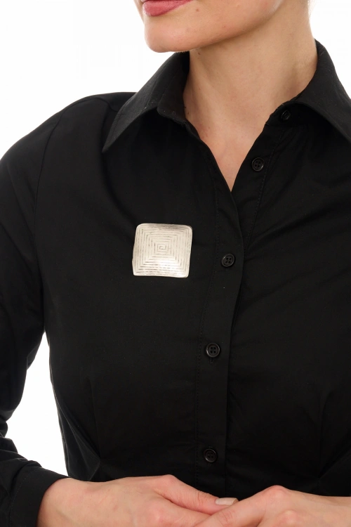 Kiraz Silver Plated Brooch