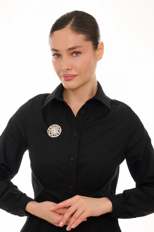 Kiraz Silver Plated Brooch