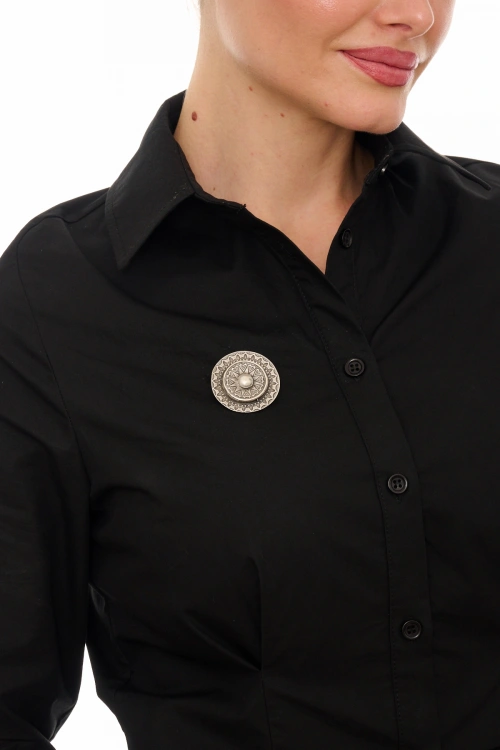 Kiraz Silver Plated Brooch