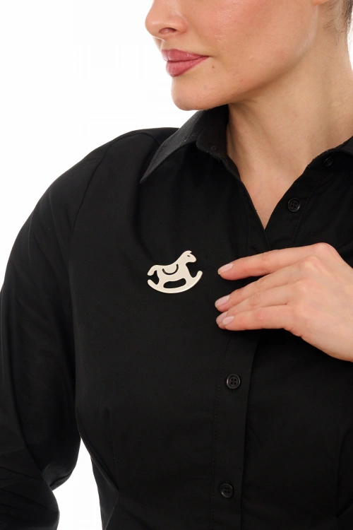 Kiraz Silver Plated Brooch