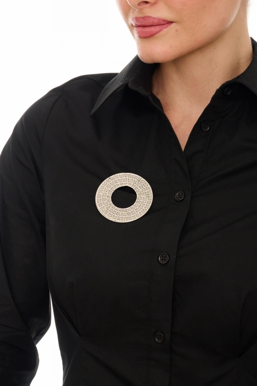 Kiraz Silver Plated Brooch