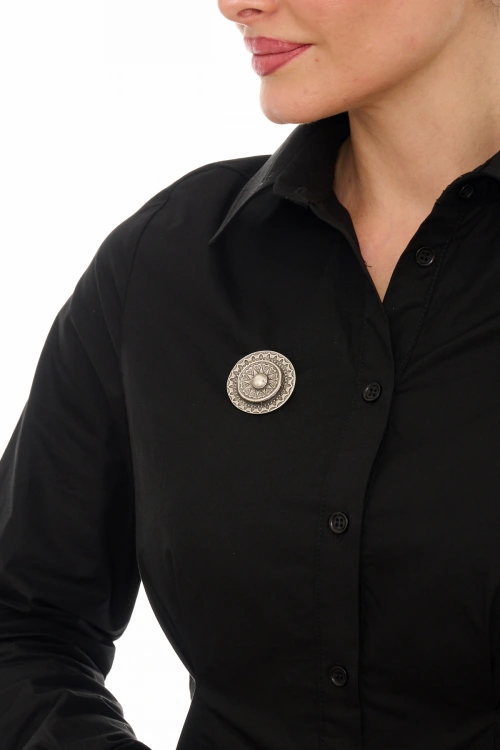 Kiraz Silver Plated Brooch