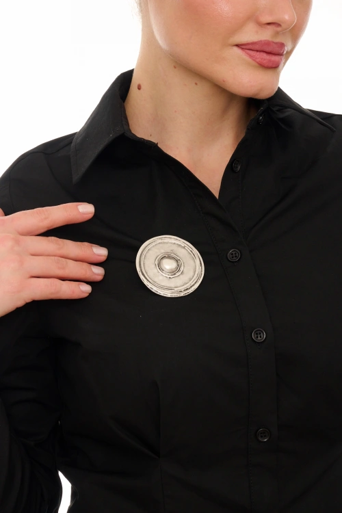 Kiraz Silver Plated Brooch