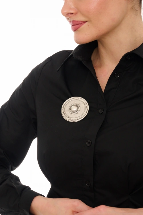 Kiraz Silver Plated Brooch