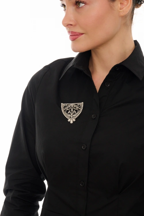 Kiraz Silver Plated Brooch