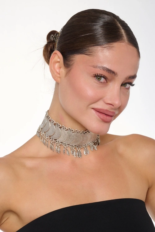 Kiraz Silver Plated Choker