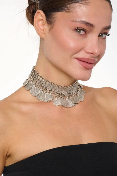Kiraz Silver Plated Choker