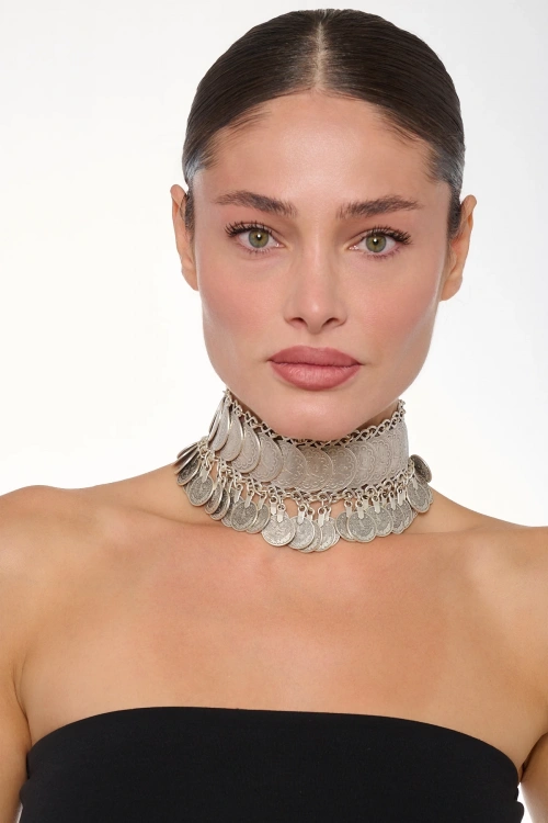 Kiraz Silver Plated Choker